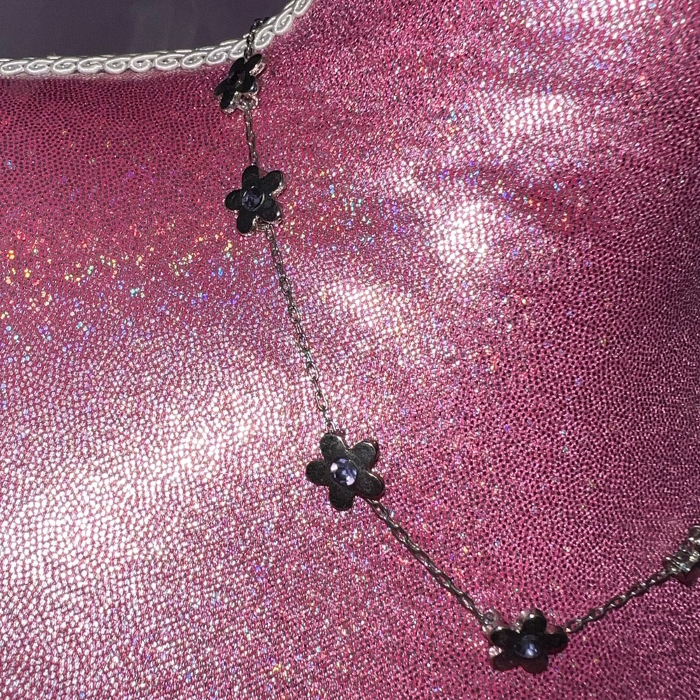 lavender flower y2k necklace